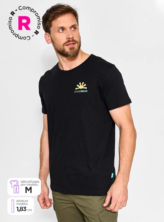 POLERA MANGA CORTA ALGODÓN HOMBRE CLOUDBREAK PRINT