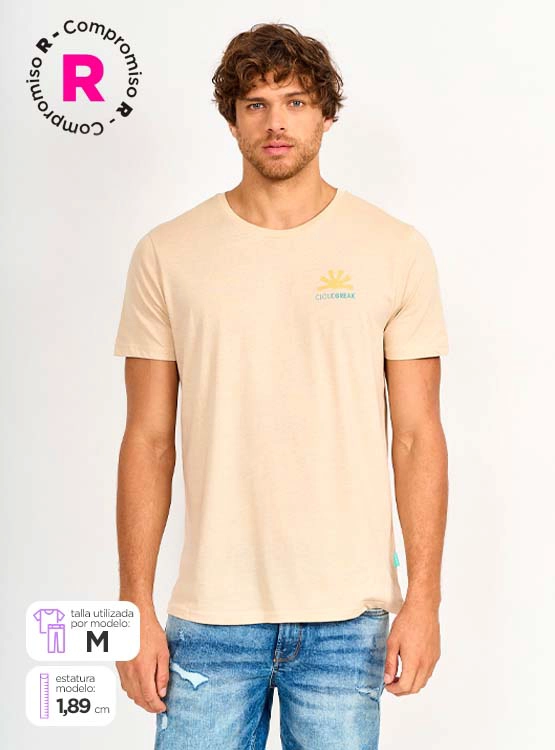POLERA MANGA CORTA ALGODÓN HOMBRE CLOUDBREAK PRINT