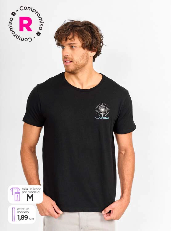 POLERA MANGA CORTA ALGODÓN HOMBRE CLOUDBREAK PRINT
