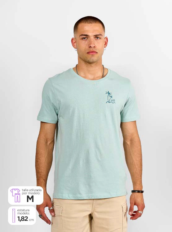 POLERA MANGA CORTA ALGODÓN HOMBRE CLOUDBREAK PRINT - 1