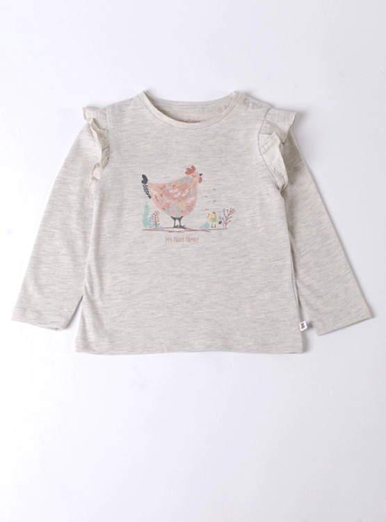 POLERA BÁSICA NIÑA BABY HARVEST CON APLICACIÓN TUL - 1