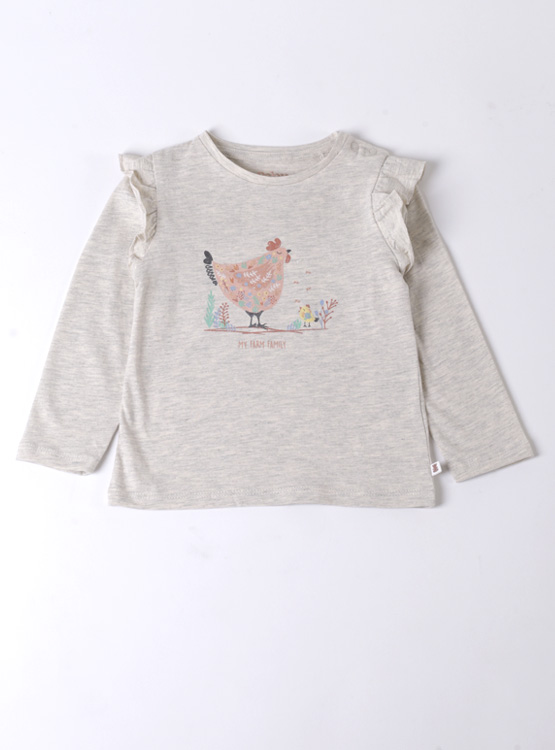 POLERA BÁSICA NIÑA BABY HARVEST CON APLICACIÓN TUL - 1