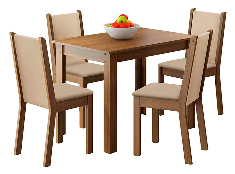 JUEGO DE COMEDOR VEKKA HOME LUNA LEONE 4S - 1