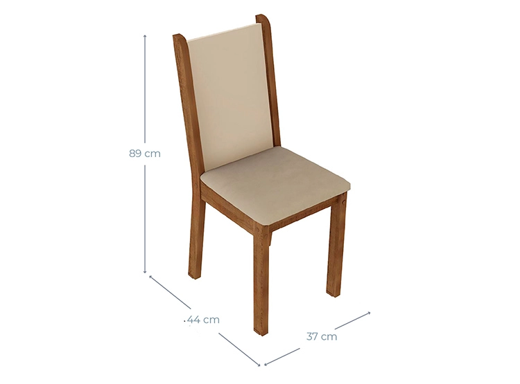 JUEGO DE COMEDOR VEKKA HOME LUNA LEONE 4S - 7