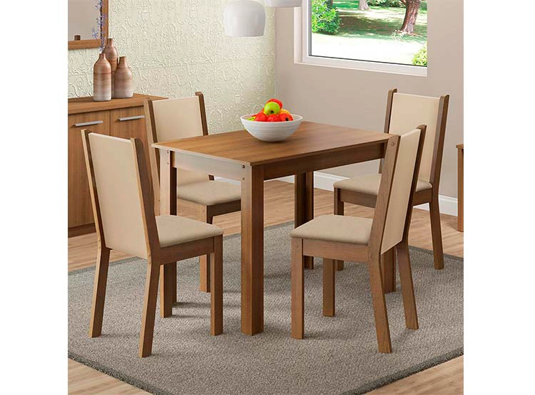 JUEGO DE COMEDOR VEKKA HOME LUNA LEONE 4S - 9