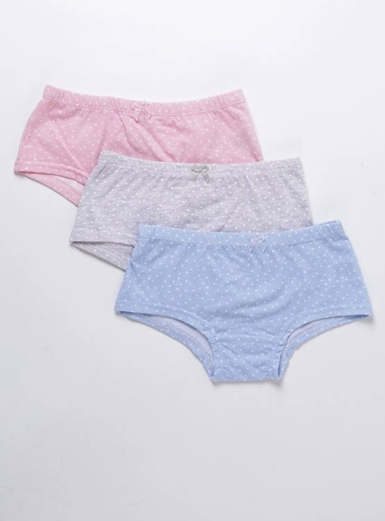 PACK 3 PANTALETA ALGODÓN NIÑA INDEX MULTICOLOR - 1