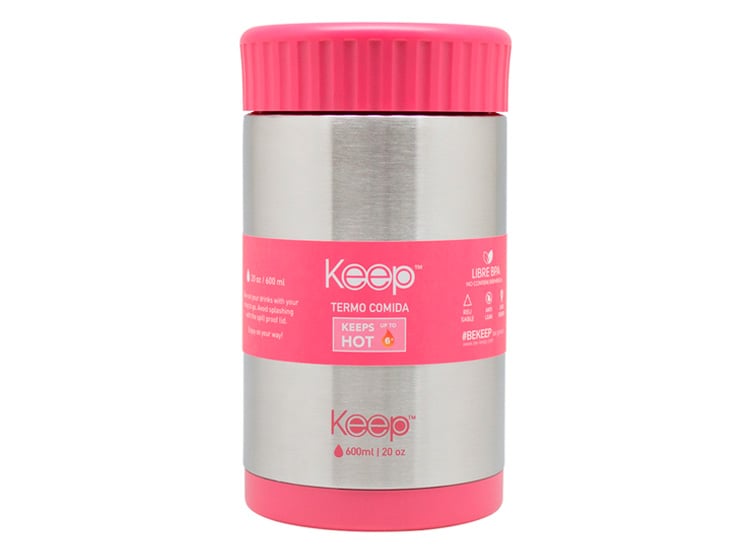 TERMO COMIDA KEEP COLORES 600ML ROSADO - 1