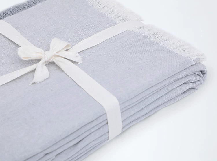 MANTEL MAISON LINETT COTTON GRIS 180X240 CM - 2