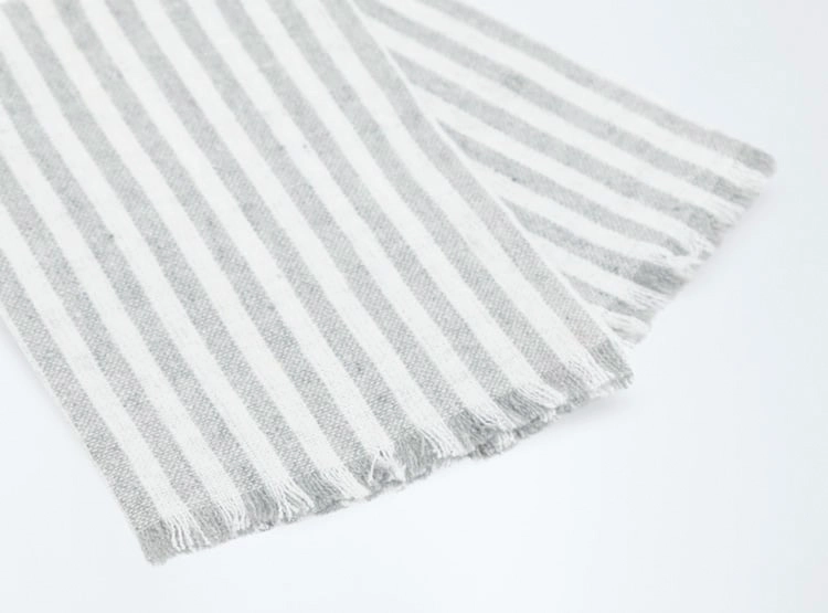 SET SERVILLETAS MAISON LINETT GRIS RAYAS X4 - 2