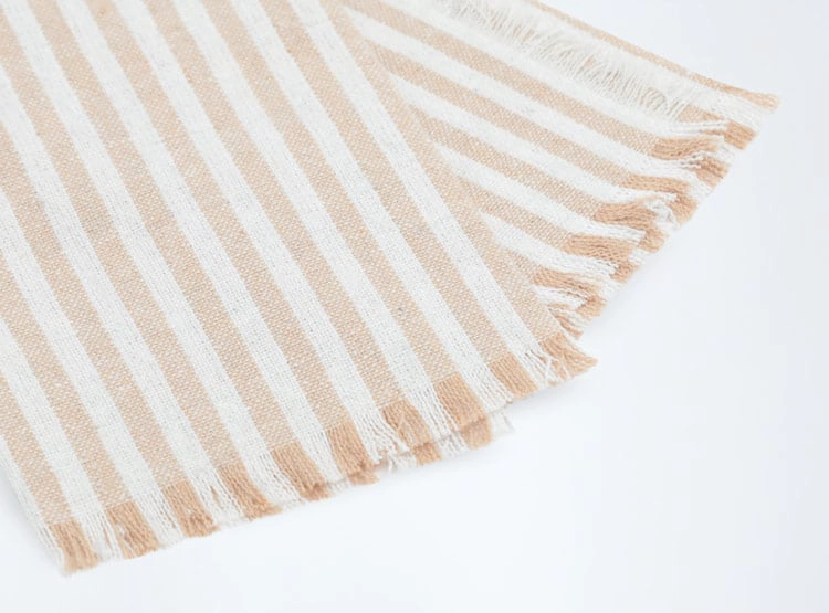 SETX4 SERVILLETAS MAISON LINETT TAUPE RAYAS  - 2