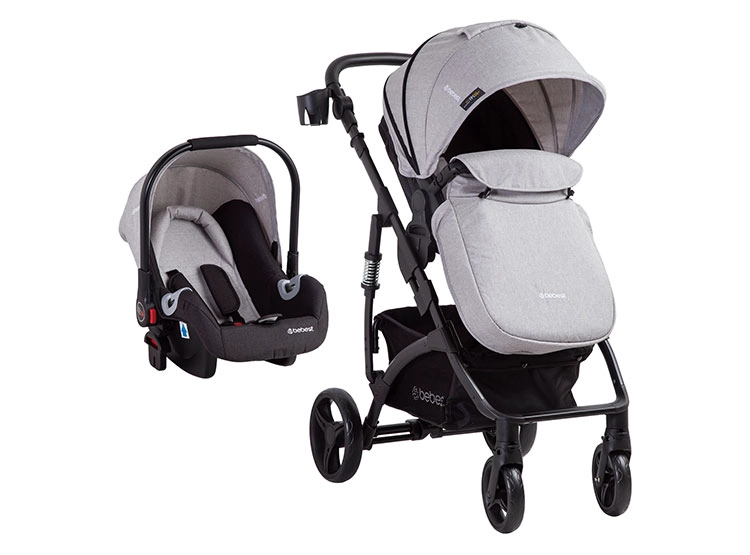 COCHE CUNA TRAVEL SYSTEM BEBE EXPLORER LX GRIS BEBESIT - 2