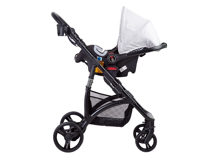 COCHE CUNA TRAVEL SYSTEM BEBE EXPLORER LX GRIS BEBESIT - 4