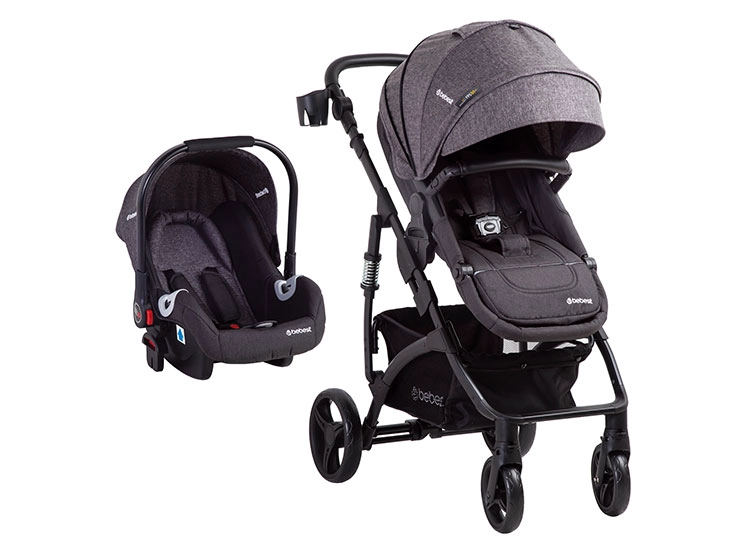 COCHE CUNA TRAVEL SYSTEM BEBE EXPLORER LX NEGRO BEBESIT - 1