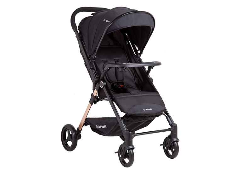 COCHE PASEO BEBE CITY COMPACTO LIVIANO NEGRO BEBESIT - 1
