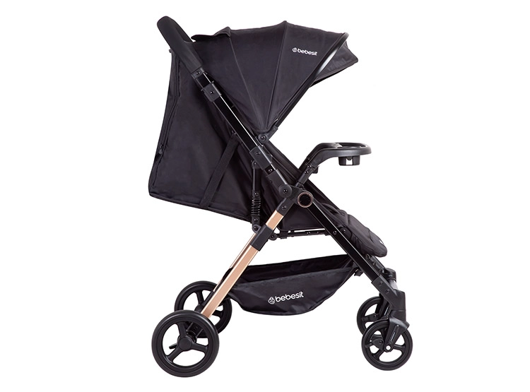 COCHE PASEO BEBE CITY COMPACTO LIVIANO NEGRO BEBESIT - 4
