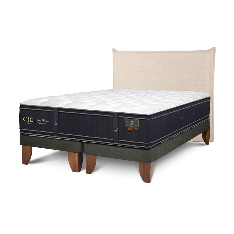 JUEGO DE DORMITORIO CIC CAMA EUROPEA GRAND PREMIUM KING + RESPALDO TIBER - 2