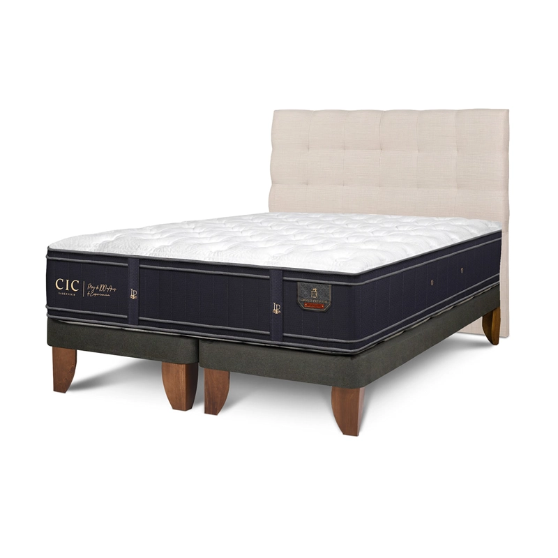JUEGO DE DORMITORIO CIC CAMA EUROPEA GRAND PREMIUM SÚPER KING + RESPALDO EBRO - 2