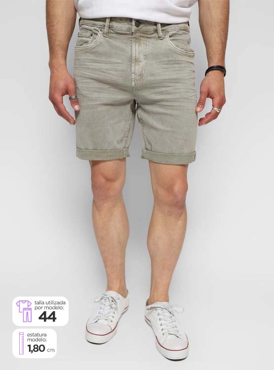 BERMUDA ALGODÓN HOMBRE INDEX DENIM BÁSICO - 1