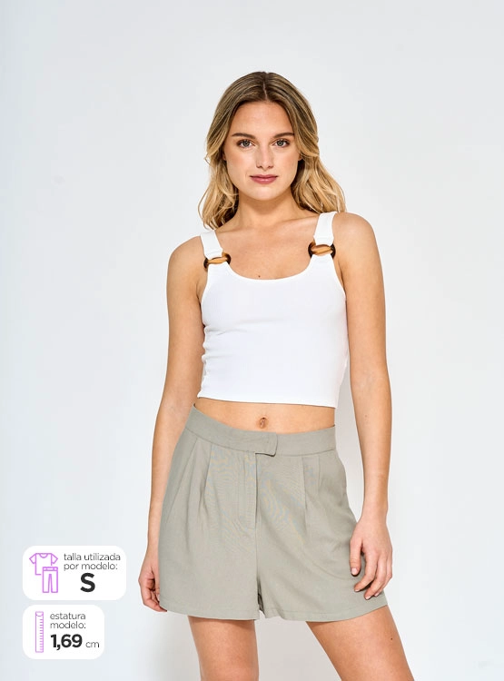 POLERA SIN MANGAS ALGODÓN MUJER INDEX ARGOLLA - 1