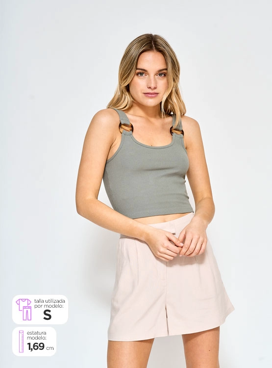 POLERA SIN MANGAS ALGODÓN MUJER INDEX ARGOLLA - 1