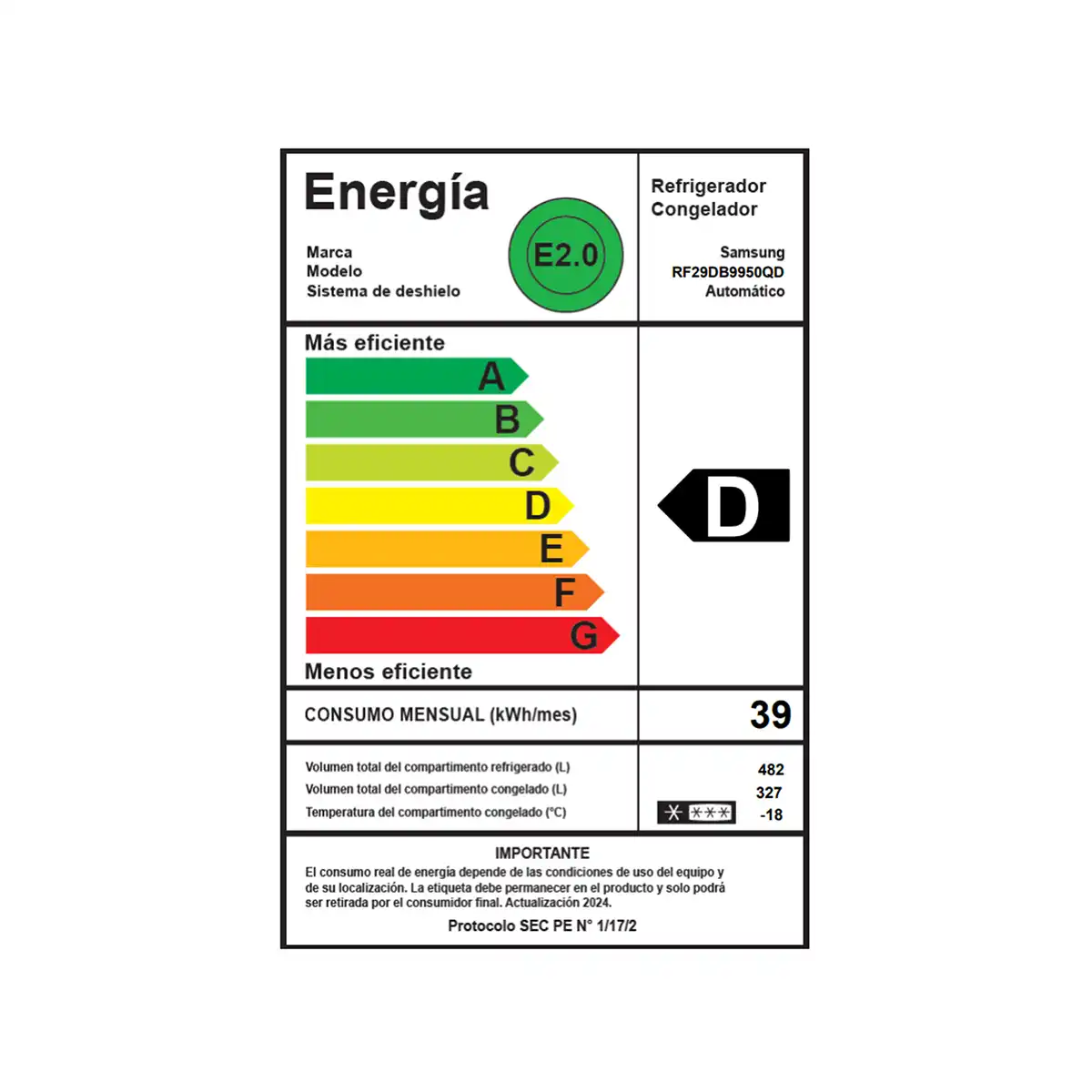 REFRIGERADOR FRENCH DOOR SAMSUNG RF29DB9950QD FAMILY HUB 699L NO FROST GRIS - 12