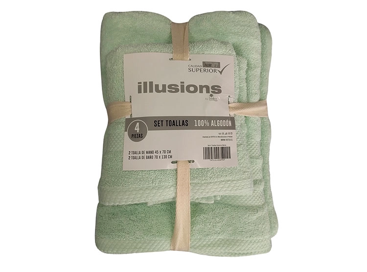 JUEGO DE TOALLAS ILLUSIONS MENTA - 3