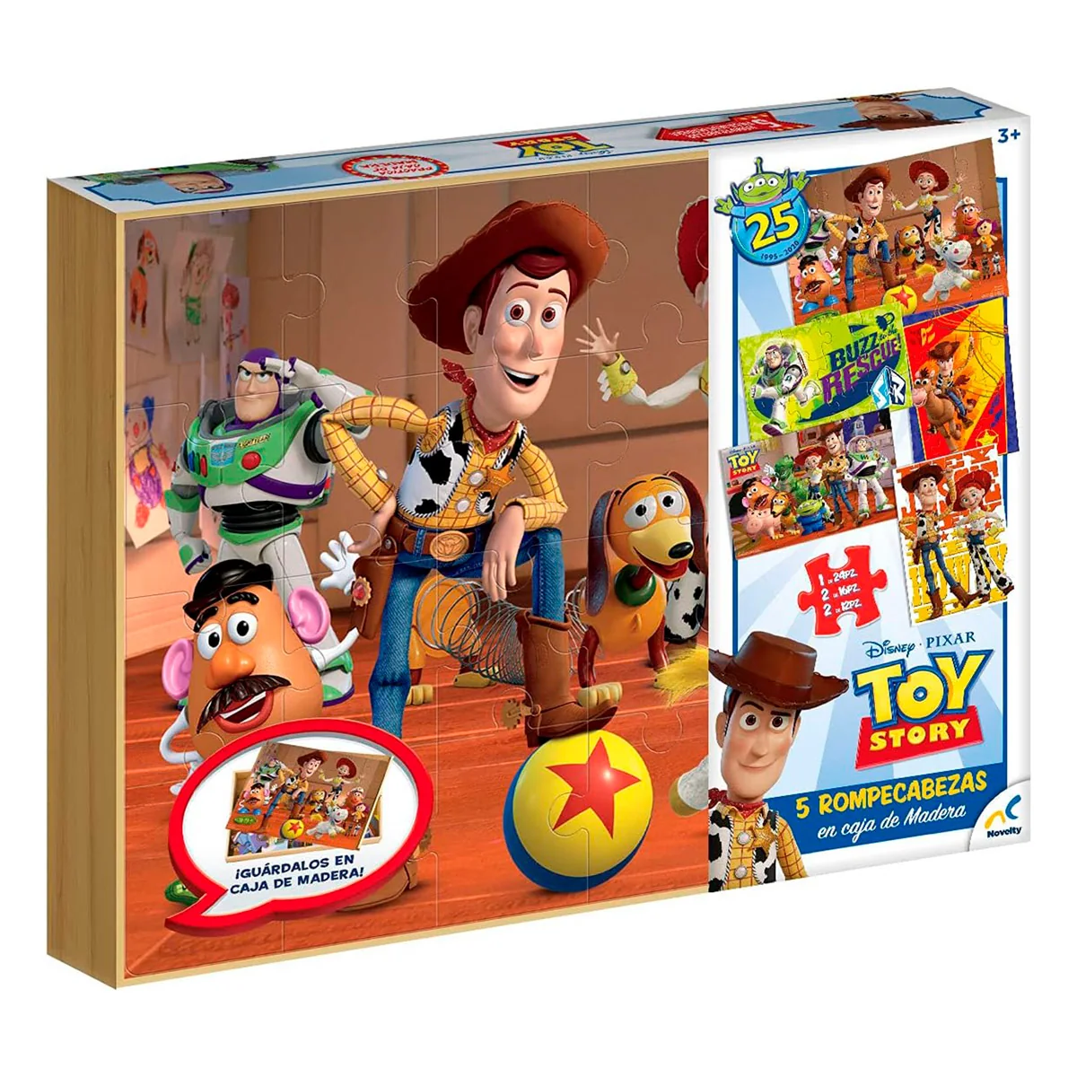 ROMPECABEZAS TOY STORY 5 EN 1 CAJA DE MADERA - 3