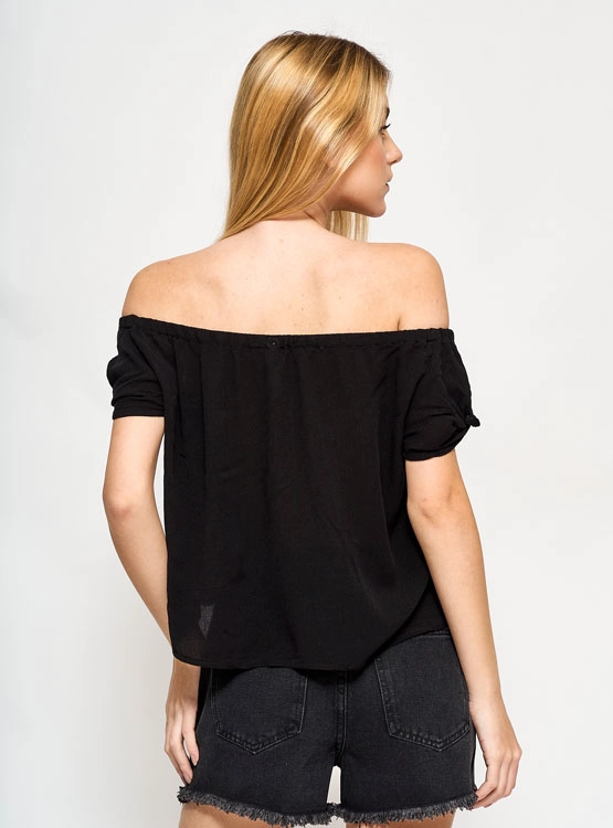 BLUSA MANGA CORTA MUJER INDEX DETALLE HOMBROS - 2
