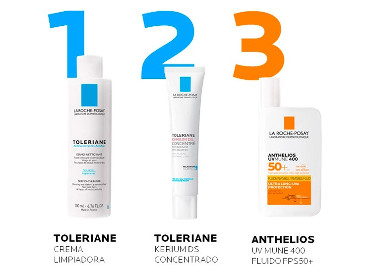CREMA FACIAL LA ROCHE-POSAY HIDRATANTE TOLERIANE PRO DESCAMACIÓN KERIUM DS SPF 50+ 40 ML - 6