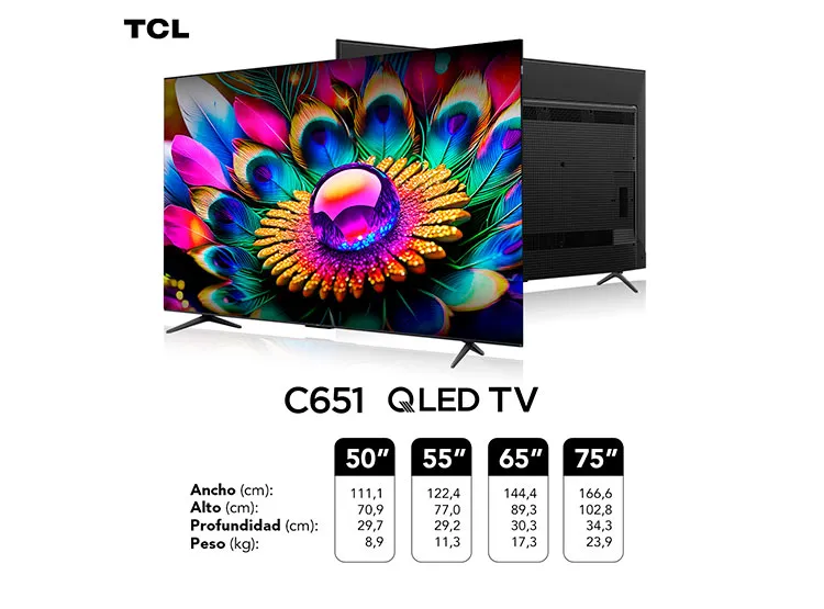 SMART TV TCL QLED UHD 4K 55" 55C651 Negro, foto 11
