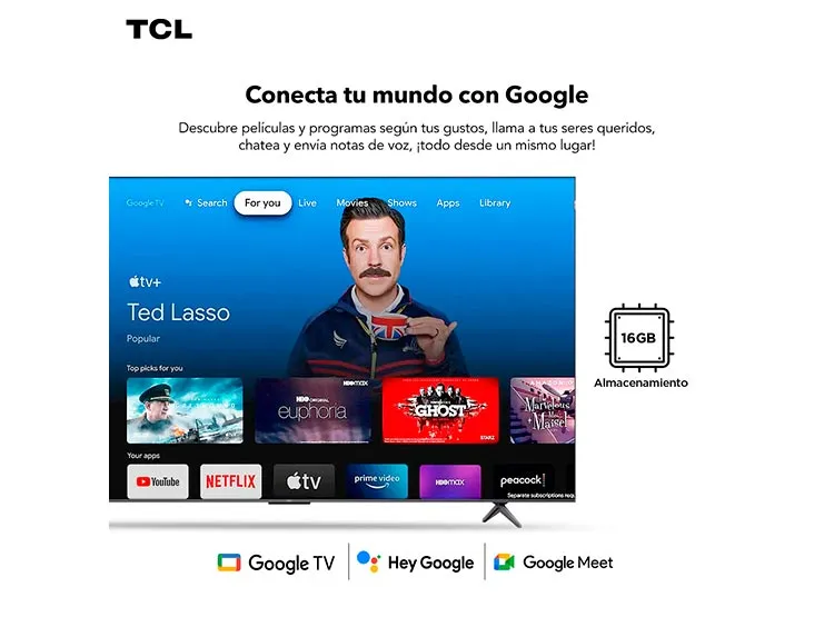 SMART TV TCL QLED UHD 4K 55" 55C651 Negro, foto 8