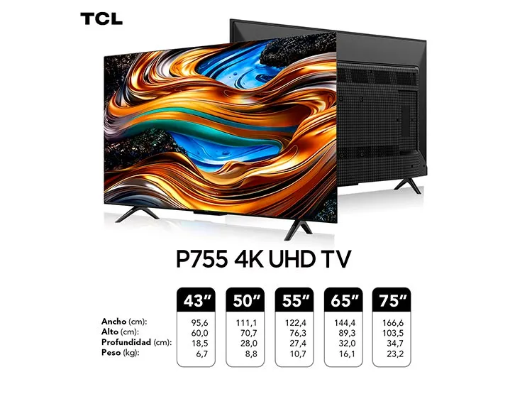SMART TV TCL UHD 4K 55" 55P755 Negro, foto 11