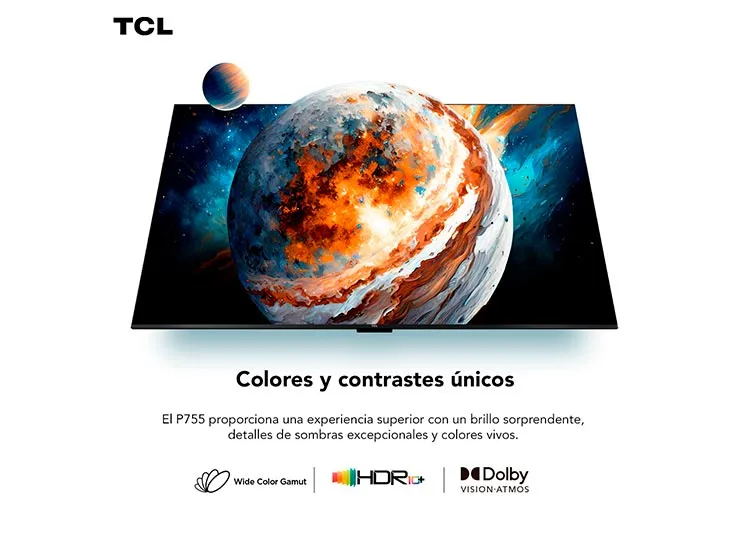 SMART TV TCL UHD 4K 55" 55P755 Negro, foto 2