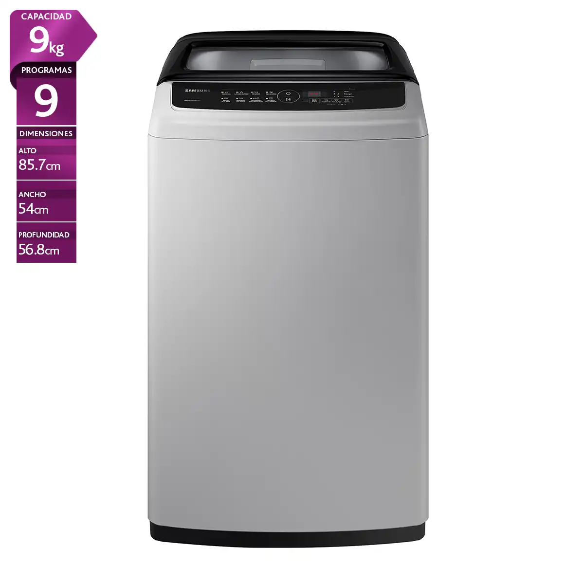 LAVADORA CARGA SUPERIOR SAMSUNG WA90CG4240BY 9KG GRIS