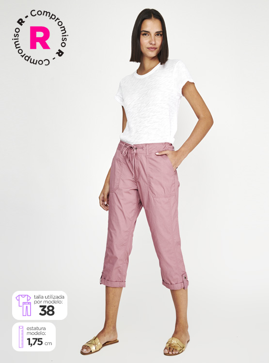PANTALÓN ALGODÓN MUJER AZIZ CAPRI - 1