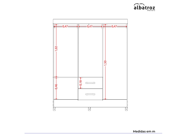 CLOSET VEKKA HOME MOBI CAPELINA GREY 4P 2C - 4