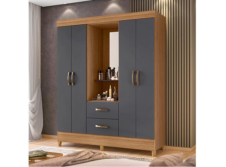 CLOSET VEKKA HOME MOBI CAPELINA GREY 4P 2C - 5
