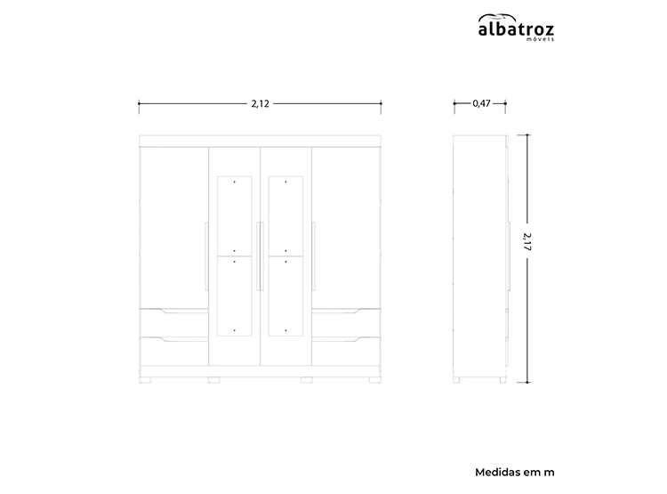 CLOSET VEKKA HOME VIVACCE LIGHT 6P 2C - 3