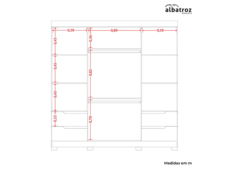 CLOSET VEKKA HOME VIVACCE LIGHT 6P 2C - 4