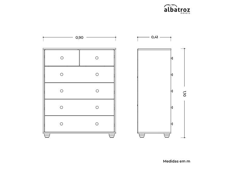 COMODA VEKKA HOME VITTORIA LIGHT 6C - 3