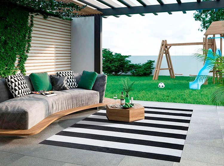 ALFOMBRA IDETEX KALA PVC D2 EXTERIOR 200 X 300 CM NEGRO - 5