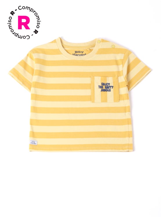 POLERA MANGA LARGA ALGODÓN NIÑO BABY HARVEST DORADO DINOSAURIO LENTEJUELAS