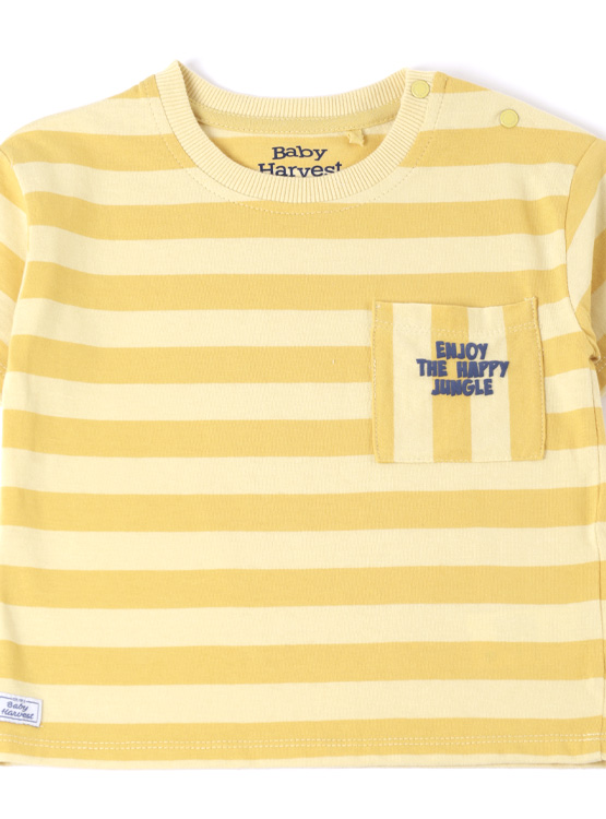 POLERA MANGA LARGA ALGODÓN NIÑO BABY HARVEST DORADO DINOSAURIO LENTEJUELAS - 3
