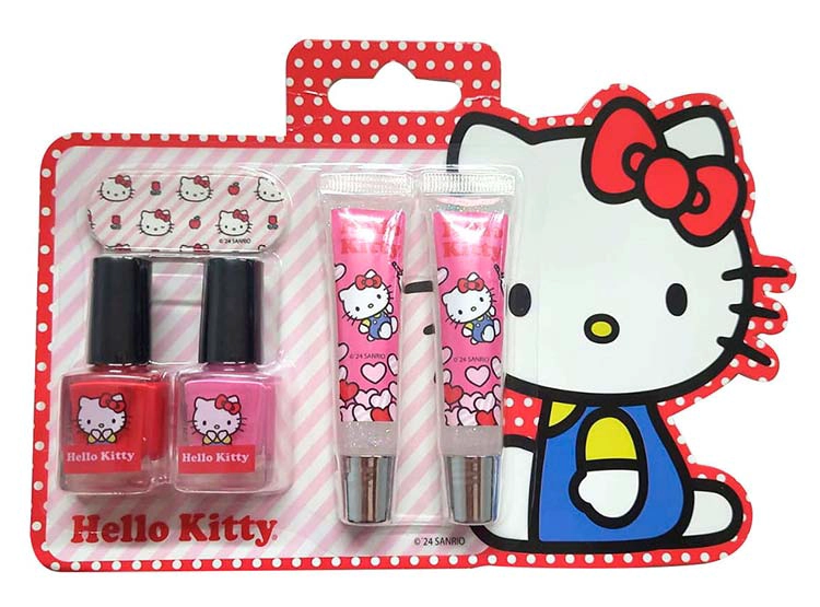 SET ESMALTE Y LIPS GLOSS GIFT HELLO KITTY