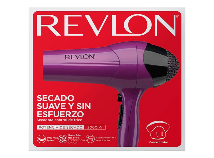 SECADOR DE PELO REVLON CONTROL FRIZZ 2000 W PURPURA - 5