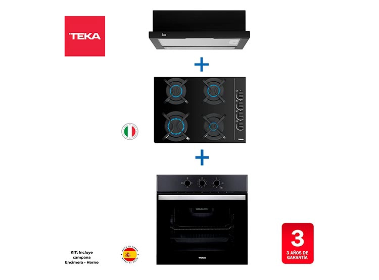 COMBO TEKA HORNO HBB 510 + ENCIMERA GBC 64003 + CAMPANA TL 6310 - 2