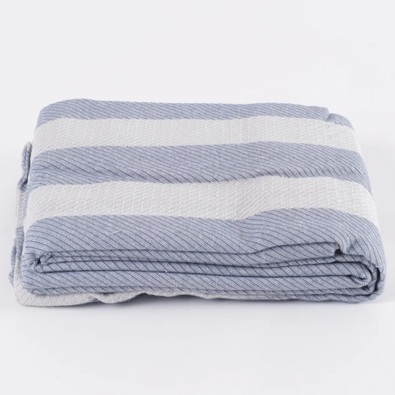 CORTINA RIPLEY HOME BAÑO LINEAS BLUE 180X180CM ALGODÓN - 2