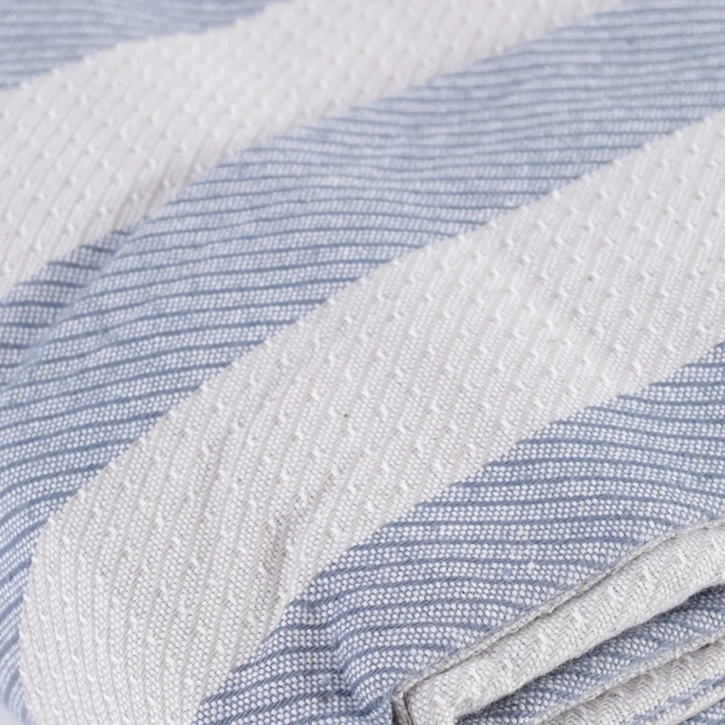 CORTINA RIPLEY HOME BAÑO LINEAS BLUE 180X180CM ALGODÓN - 4