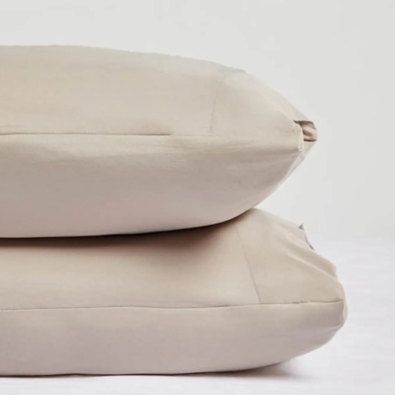 SET X2 FUNDAS ALMOHADA RIPLEY HOME 200 HILOS 50X90 CM TAUPE - 2