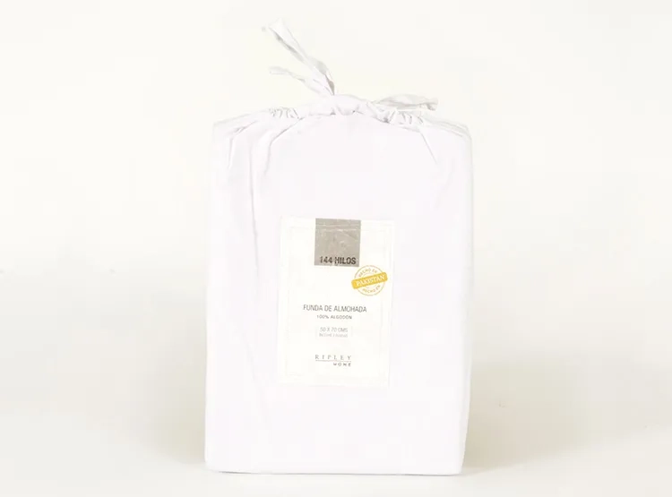 SET X2 FUNDAS ALMOHADA RIPLEY HOME 144 HILOS 50X70 CM BLANCO - 5